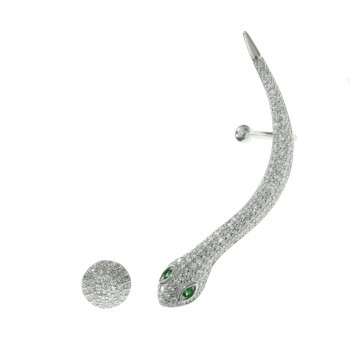 Pendientes serpiente asimétricos Plata de Ley - Karissma