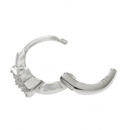 Pendientes aro mini con estrella Plata de Ley - Karissma