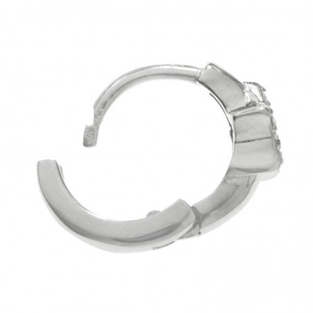 Pendientes aro mini con estrella Plata de Ley - Karissma