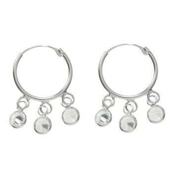 Aros tres puntos de luz Plata de Ley - Karissma