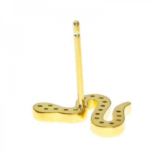 Pendientes serpiente circonitas Plata de Ley - Karissma