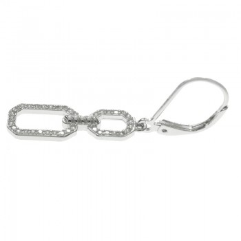 Pendientes cadena con circonitas Plata de Ley - Karissma 2