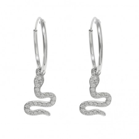 Aro con serpiente Plata de Ley - Karissma