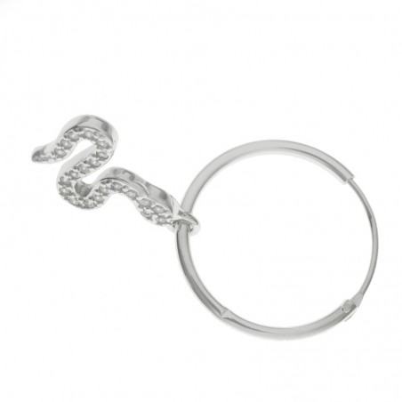 Aro con serpiente Plata de Ley - Karissma