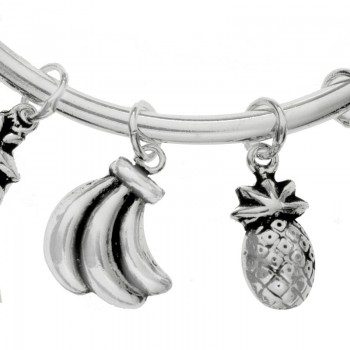 Pulsera rígida Bali frutas Plata de Ley 925 | Karissma 2