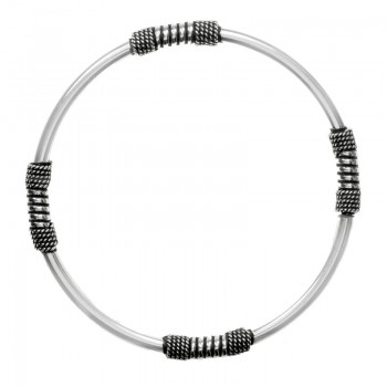 Pulsera rígida Bali cordón Plata de Ley 925 | Karissma