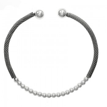 Pulsera rígida Bali cordón Plata de Ley 925 | Karissma