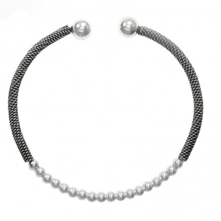 Pulsera rígida Bali cordón Plata de Ley 925 | Karissma