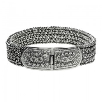 Pulsera trenzada oxidada Plata de Ley 925 | Karissma 2