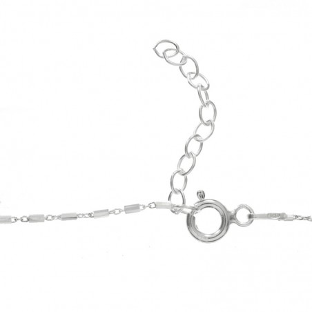 Conjunto eslabón barra hexagonal Plata de Ley - Karissma