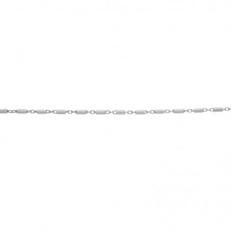 Conjunto eslabón barra hexagonal Plata de Ley - Karissma