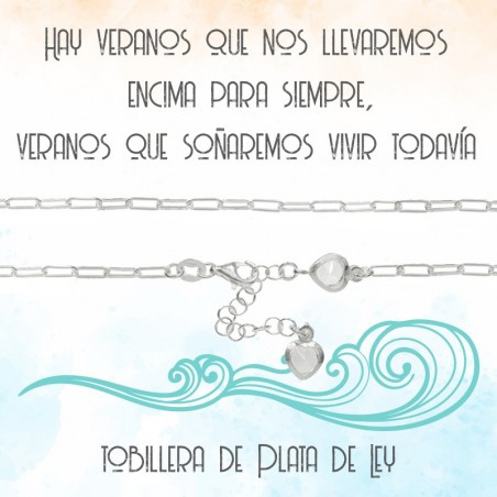 Tobillera eslabón cadena Plata de Ley 925 | Karissma