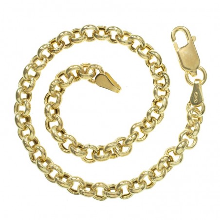 Pulsera roló dorada Plata de Ley 925 | Karissma