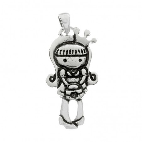 Colgante muñeca princesa Plata de Ley