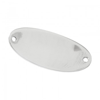 Chapa oval cóncava para grabar Plata de Ley 925 2