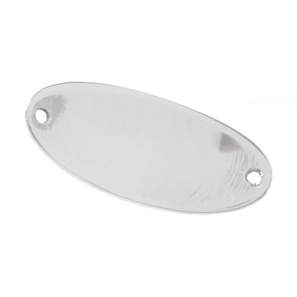 Chapa oval cóncava para grabar Plata de Ley 925
