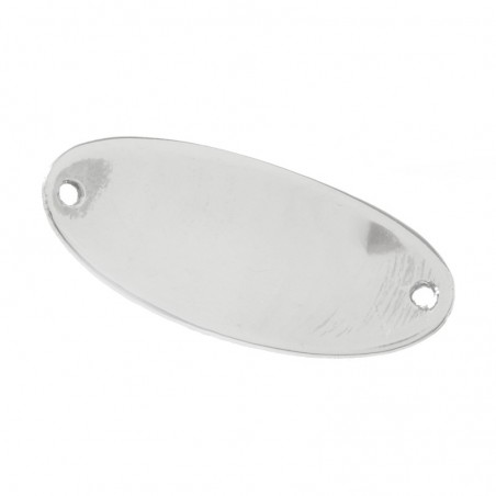Chapa oval cóncava para grabar Plata de Ley 925