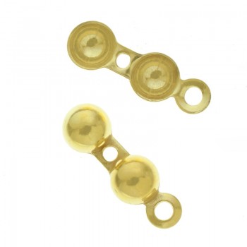 Terminal collar tapanudo chapado en Oro