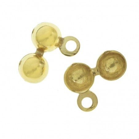 Terminal collar tapanudo chapado en Oro