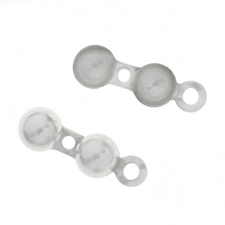 Terminal collar tapanudo N4 Plata de Ley 925