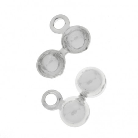 Terminal collar tapanudo Plata de Ley 925