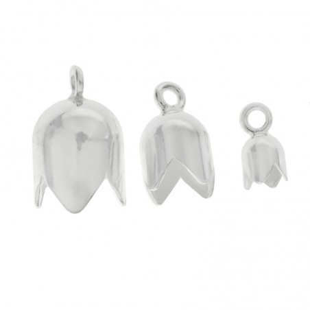 Terminal cordón con arandela Plata de Ley 925