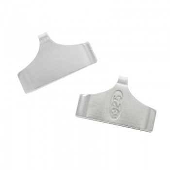 Terminal plano cordón abierto Plata de Ley 925