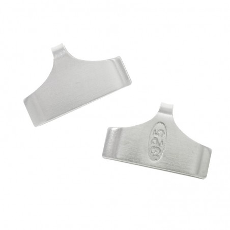 Terminal plano cordón abierto Plata de Ley 925