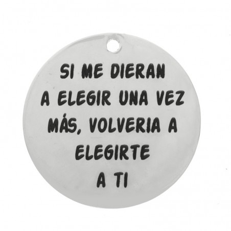 Colgante grabado Plata de Ley 925