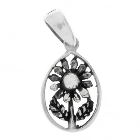 Colgante margarita gota Plata de Ley 925