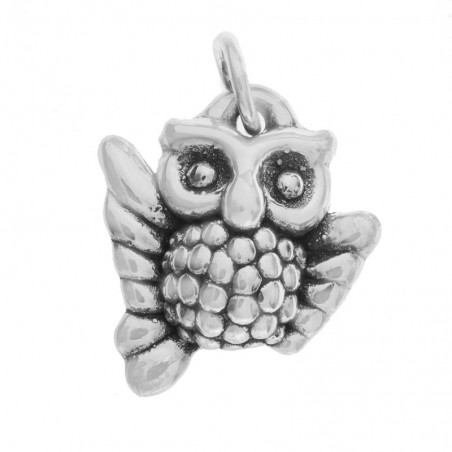 Colgante búho de electroforma Plata de Ley