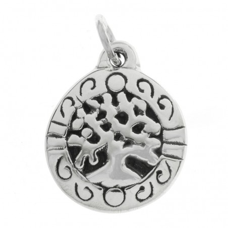 Colgante árbol de la vida electroforming Plata de Ley