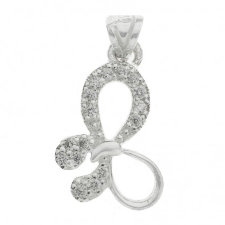 Colgante lazo con circonia Plata de Ley