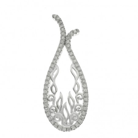 Colgante microsetting abstracto Plata de Ley