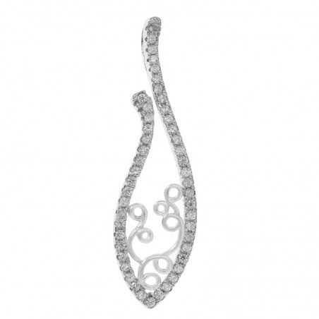 Colgante microsetting abstracto Plata de Ley