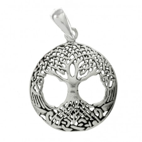 Colgante árbol de la vida con raíces Plata de Ley