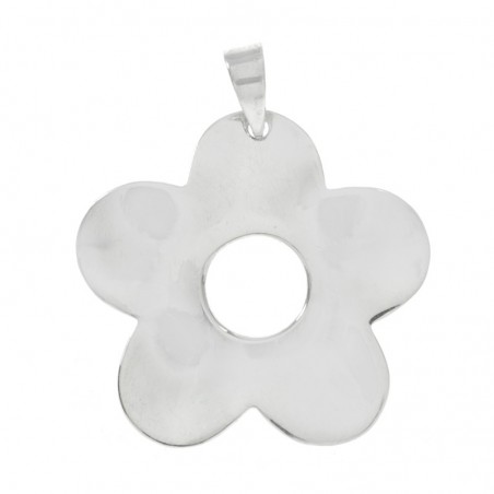 Colgante flor minimalista Plata de Ley