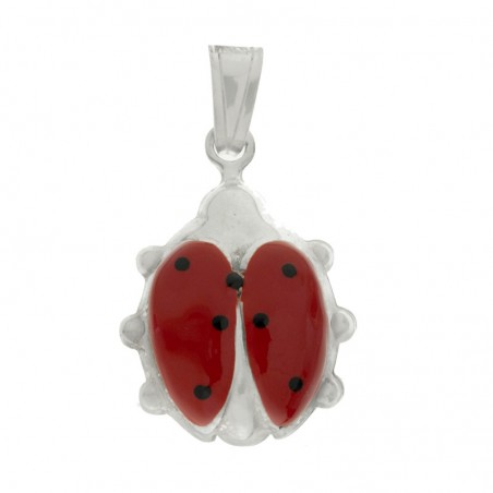 Colgante mariquita Plata de Ley