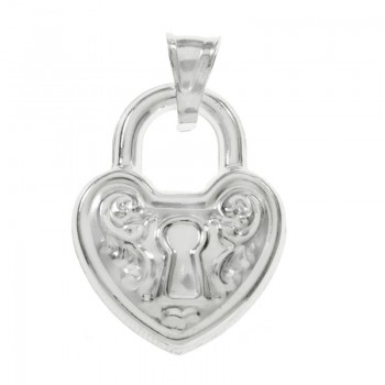 Colgante candado corazón Plata de Ley 925