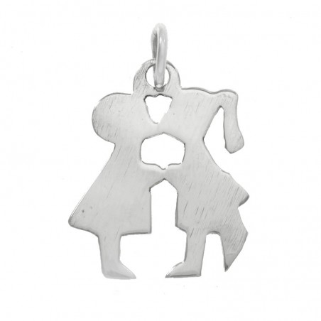 Colgante niño y niña Plata de Ley