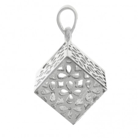 Colgante cubo Plata de Ley