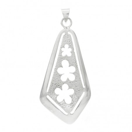 Colgante flores caladas Plata de Ley