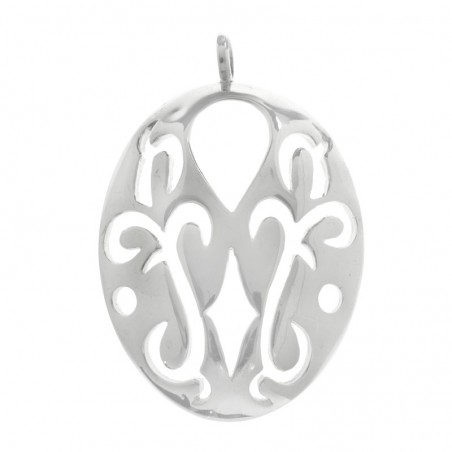 Colgante gran óvalo Plata de Ley