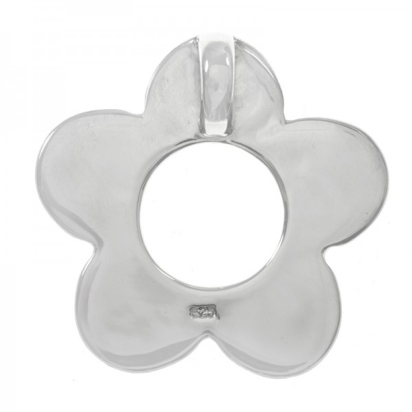 Colgante flor minimalista Plata de Ley