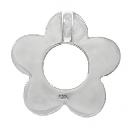 Colgante flor minimalista Plata de Ley