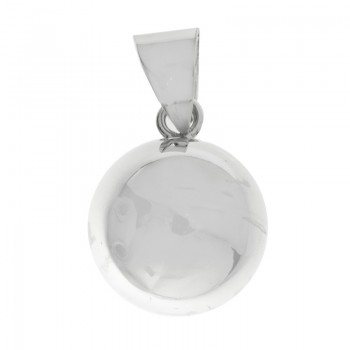 Colgante llamador de ángeles liso Plata de Ley