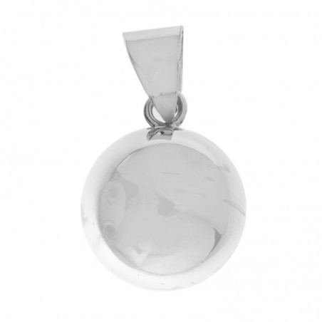 Colgante llamador de ángeles liso Plata de Ley