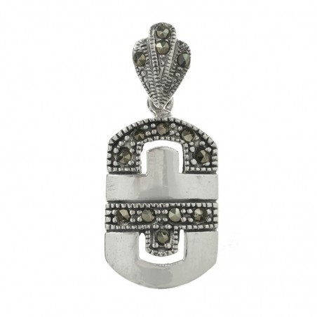 Colgante vintage con marquesitas Plata de Ley 925.