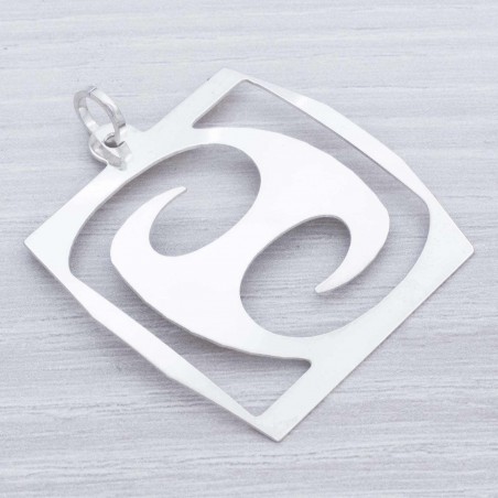 Colgante cuadro abstracto Plata de Ley