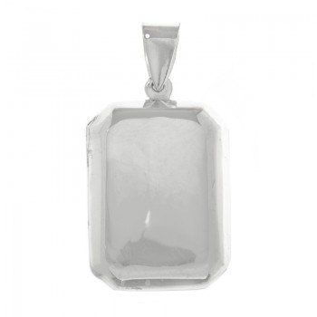 Guardapelo rectangular Plata de Ley